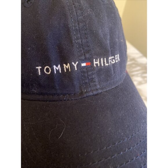 Tommy Hilfiger Classic Logo Cotton Blue Baseball Cap Hat One Size Adjustable - Picture 3 of 7